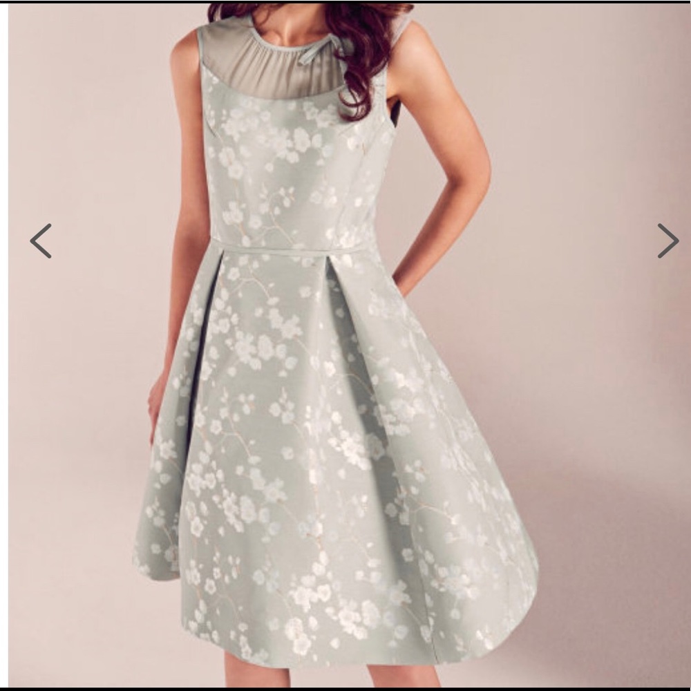 Ted Baker- Oriental Blossom pleated dress - sz 0